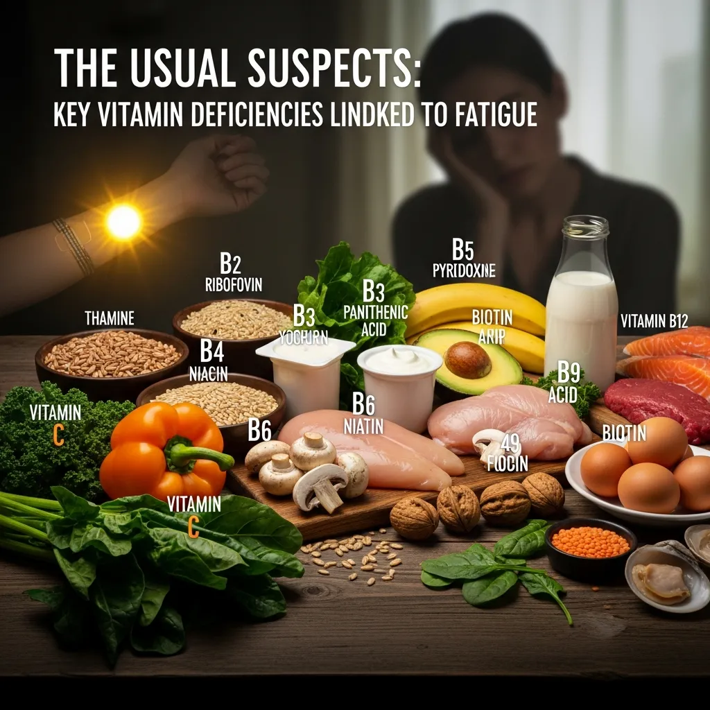 Key vitamin deficiencies linked to fatigue.
