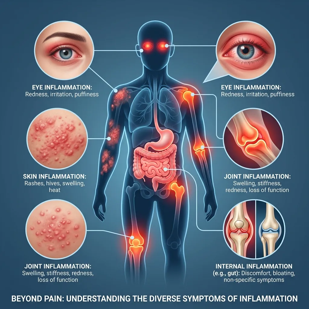 Inflammation symptoms illustration